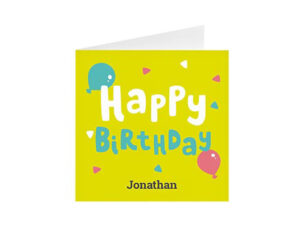 Yellow Square Birthday Card