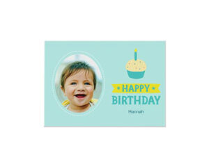 Baby Blue Landscape Flat Birthday Card