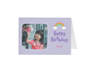 Lilac Rainbow Landscape Birthday Card