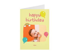 Yellow Portrait Birthday Card