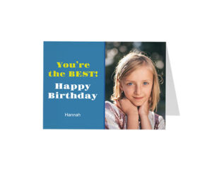 Blue Collage Landscape Birthday Card