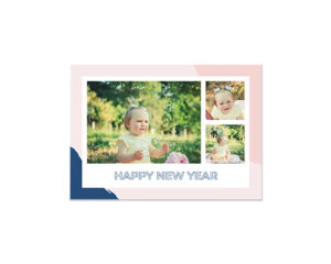 Happy New Year Flat Landscape Card