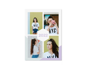 Happy New Year Flat Portrait Card