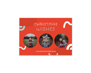 Christmas Wishes Abstract Landscape Flat Card
