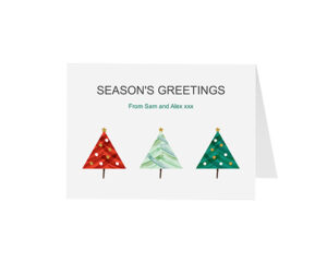 Season's Greetings Trees Landscape Greeting Card