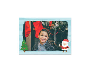 Fun Santa Landscape Holiday Flat Card