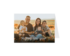 Happy New Year Folded Landscape Card