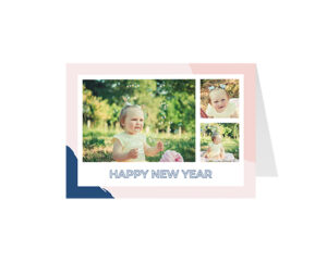 Happy New Year Folded Landscape Card