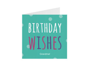 Turquoise Dotty Square Birthday Card
