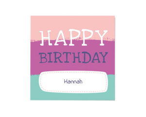 Stripes Square Flat Birthday Card