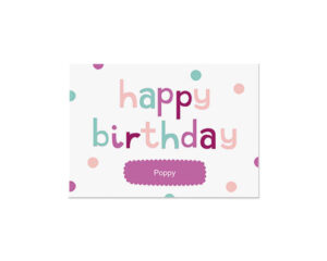 Dotty Landscape Flat Birthday Card