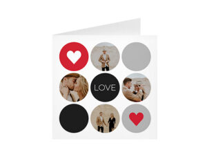 Circles Love Square Folded Card