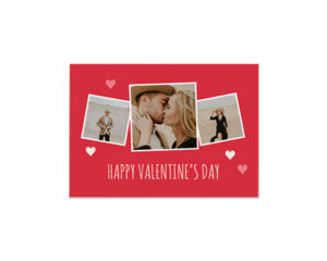 Red Happy Valentine's Landscape Flat Card