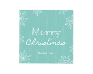 Merry Christmas Square Flat Card