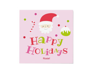 Happy Holidays Square Flat Card