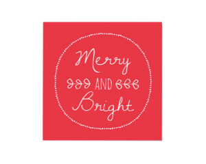 Merry And Bright Square Flat Card
