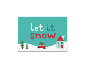 Let It Snow Landscape Flat Card