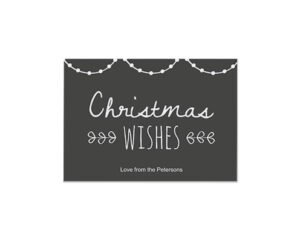 Christmas Wishes Landscape Flat Card