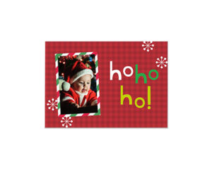Ho Ho Ho Landscape Flat Card