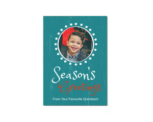 Season's Greetings Portrait Flat Card