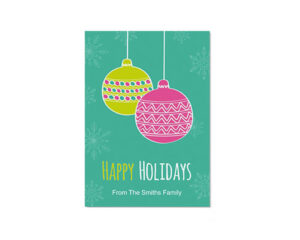 Happy Holidays Portrait Flat Card