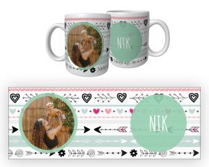 Hearts and Arrows Photo Mug